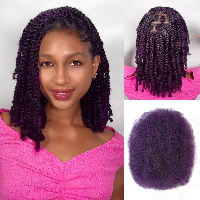 QVR 1 PC Afro kinky Bulk Hair Extensions For Braiding Dreadlock Human Hair