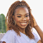 QVR Auburn Brown Afro Kinky V Bulk for Kinky Twist Crochet Braiding Hair