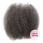 QVR Brazilian Salt Pepper Color Afro Kinky Bulk Human Hair For Braiding Dreadlock Hair