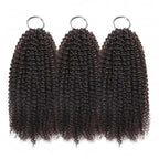 QVR Premium Chinese Hair Afro Kinky Curly Virgin Human Crochet Hair Natural Black Machine Made Feather Crochet Hairstyles