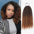 QVR Premium Chinese Hair Small Kinky Curly Virgin Human Crochet Hair Ombre #T2/30 Machine Made Feather Crochet Hairstyles