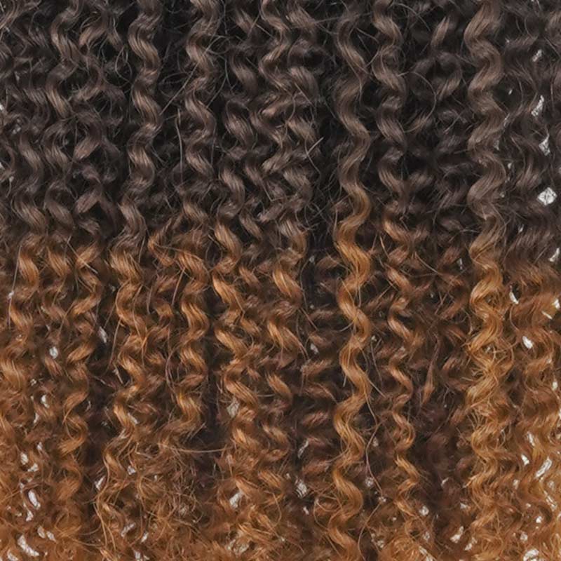 QVR #T2/30 Crochet Hair Afro Kinky Curly Machine Made Feather Human Hair Extension