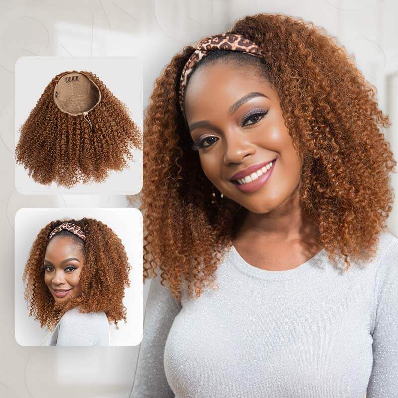 QVR Glueless Kinky Straight Half Wig 250% Density Human Hair Wig Wear Go Flip Over Wig