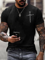 Men's IT‘S NEVER LUCK IT'S ALWAYS GOD Print T-Shirt