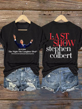 🔥Buy 3 Get 15% Off🔥V-Neck Retro Last Show 05.21.2026 The Night The Laughter Died After The Episode Ended. Hopefully People Laughed During The Show Print T-Shirt