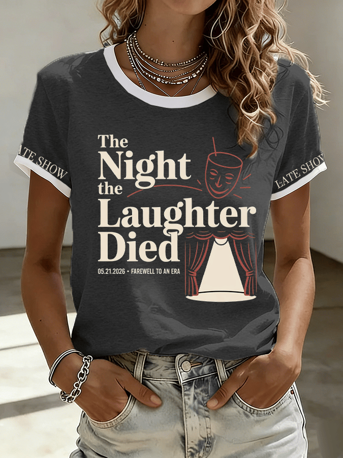🔥Buy 3 Get 15% Off🔥Women's "Night When Laughter Stops" Printed Comfortable  T-Shirt
