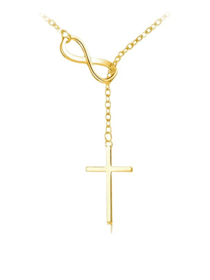 Cross Light Luxury Alloy Pendant Necklace