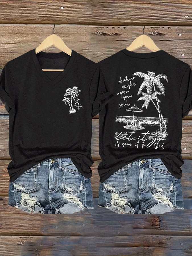 Women's Let It Go Print T-shirt