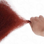 QVR Three Mix Colors Afro Kinky Bulk #1B/99J/Burgundy Human Hair For Braiding Dreadlock Hair