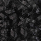 QVR Drawstring Ponytail Extension Bouncy Curl Human Hair Ponytail Hairstyle