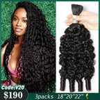 QVR Bora Bora Braids Burmese Curly Bulk 100% Human Hair For Braiding