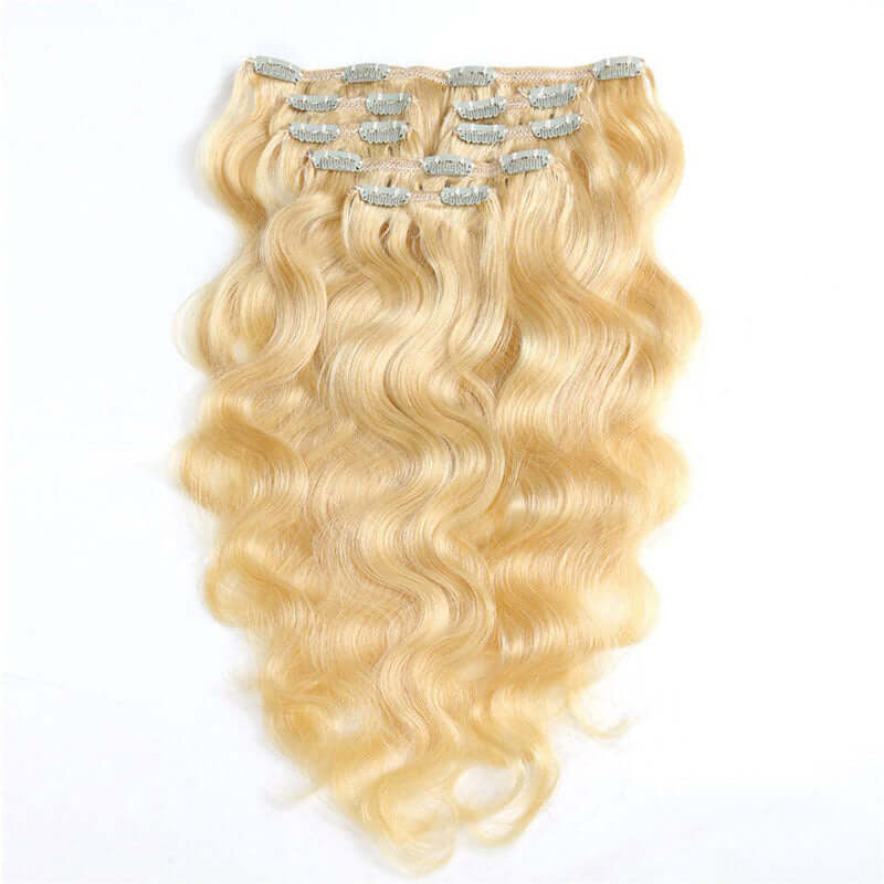 QVR Body Wave Hair 7Pcs Clip in Hair Extension Brazilian Natural Black Virgin Human Hair