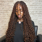 QVR Boho Braids Burmese Curly Hair Bulk For Braids Chocolate Brown Human Hair Extensions