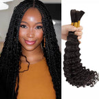 QVR Loose Wave Bulk Hair Extensions for Boho Knotless Braiding