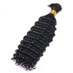 QVR Deep Wave Bulk Hair Extensions for Boho Knotless Braiding