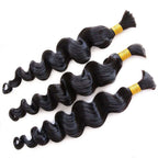 QVR Loose Wave Bulk Hair Extensions for Boho Knotless Braiding