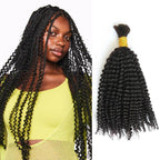 QVR 1 Pack Human Bulk Hair Extensions for Boho Knotless Braiding