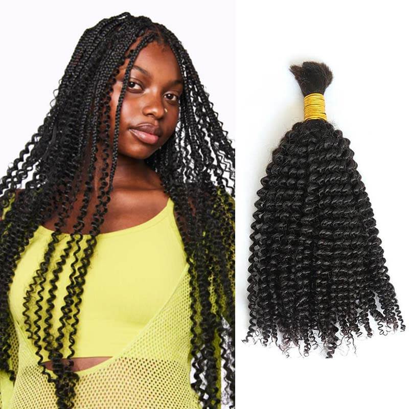 QVR Silk Straight Bulk Hair Extensions for Boho Knotless Braiding