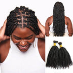 QVR Kinky Curly Bulk Hair Extensions for Boho Knotless Braiding