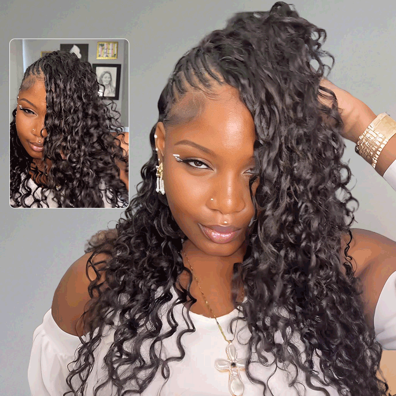 QVR Body Wave Crochet Hair Natural Black Machine Made Feather Human Hair Extension
