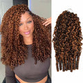 QVR Burmese Curly Feather Crochet Human Hair Highlight #P4/30 Miracle Knots Crochet Weave Hair Extensions