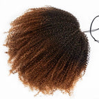 QVR Lightweight T2/30 Color Small Kinky Curly Feather Crochet Braid Human Hair Extension
