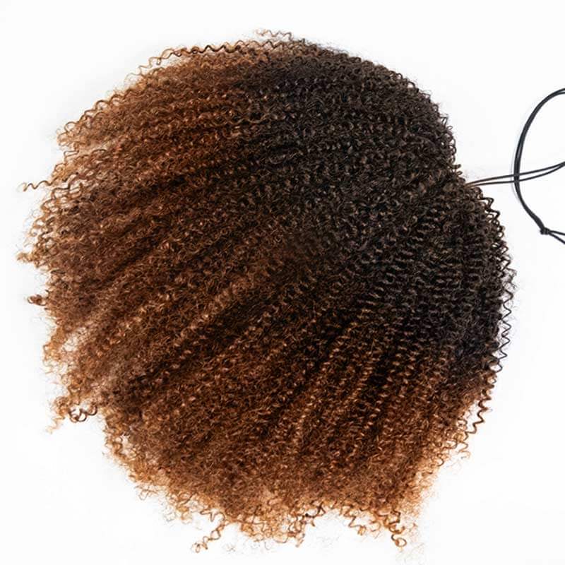 QVR Lightweight T2/30 Color Small Kinky Curly Feather Crochet Braid Human Hair Extension