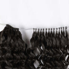 QVR Lightweight T2/30 Color Deep Wave Feather Crochet Braid Human Hair Extensions