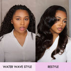 QVR Dark Brown #4 Crochet Hair Water Wave Machine Made Feather Human Hair Extension