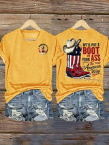 Women's  WE'LL PUT A BOOT Print T-Shirt