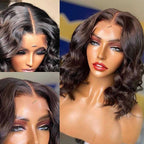 QVR Short Bob Loose Deep Wave Lace Frontal Wigs 180% Density