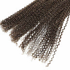 QVR Dark Brown Afro Kinky V Bulk for Kinky Twist Crochet Braiding Hair