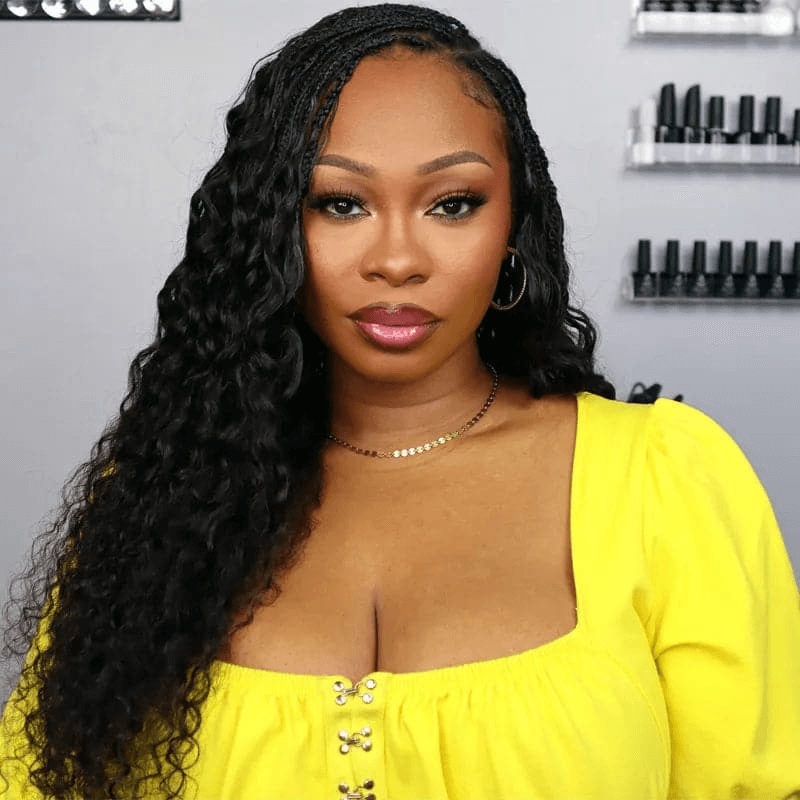 QVR Deep Wave Bulk Hair Extensions for Boho Knotless Braiding