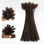 QVR Handmade Dreadlocks Natural Black Thickness 0.6cm Human Hair Loc Extensions