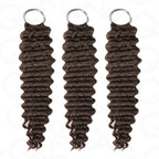 QVR Soft Feather Crochet Hair 3 Packs Small Kinky Curly Machine Made Human Hair Extension