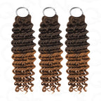 QVR Premium Chinese Hair Deep Wave Virgin Human Crochet Hair Ombre #T2/30 Machine Made Feather Crochet Hairstyles