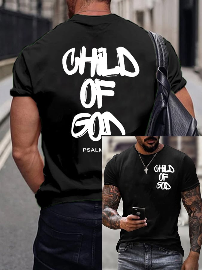 Men's Child of God  Printed Casual T-Shirt