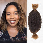 QVR Upgraded Kinky Bulk Natural Black hair 4a/3c Extensions