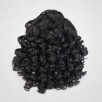 QVR Drawstring Ponytail Extension Bouncy Curl Human Hair Ponytail Hairstyle