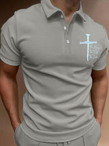 Men's Jesus The Way The Truth The Life Print Polo Shirt