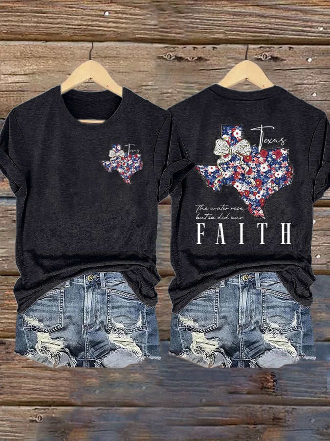 Women's The Water Rose But So Did Our Faith Printed T-Shirts