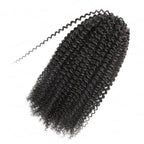 QVR Premium Chinese Hair Afro Kinky Curly Virgin Human Crochet Hair Natural Black Machine Made Feather Crochet Hairstyles