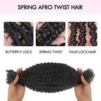 QVR Spring Twist Hair Dark Brown #4 Color Type 3C 4A Hair Extensions
