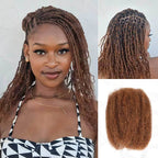 QVR Affordable Afro Kinky Bulk Human Hair Auburn Color For Braiding DreadLock