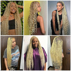 QVR Human Braiding Hair for Boho Braids #613 Blonde Deep Wave Bulk Human Hair No Weft