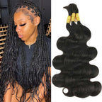 QVR Body Wave Bulk Hair Extensions for Boho Knotless Braiding