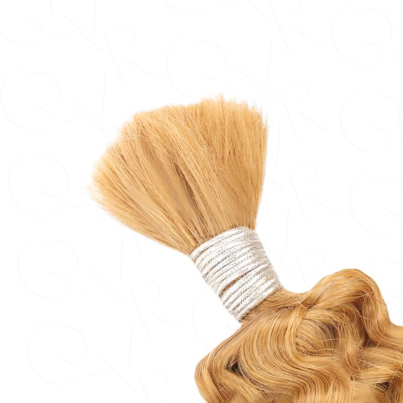 QVR Ombre #T1001/ORANGE Water Wave Bulk Hair Extensions for Boho Knotless Braiding