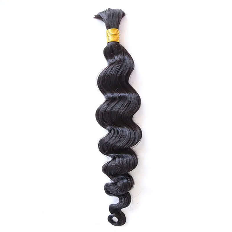 QVR Loose Wave Bulk Hair Extensions for Boho Knotless Braiding