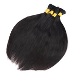 QVR Silk Straight Bulk Hair Extensions for Boho Knotless Braiding