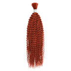 QVR Orange Kinky Curly Bulk Hair Extensions for Boho Knotless Braiding